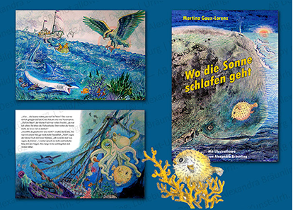 ILLUSTRATION |  Kinderbuch von M. Gaux-Lorenz, Mischtechnik mit Farbstift, Illustration und Satz