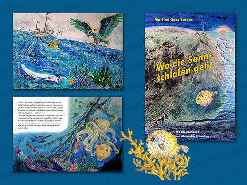 ILLUSTRATION |  Kinderbuch von M. Gaux-Lorenz, Mischtechnik mit Farbstift, Illustration und Satz