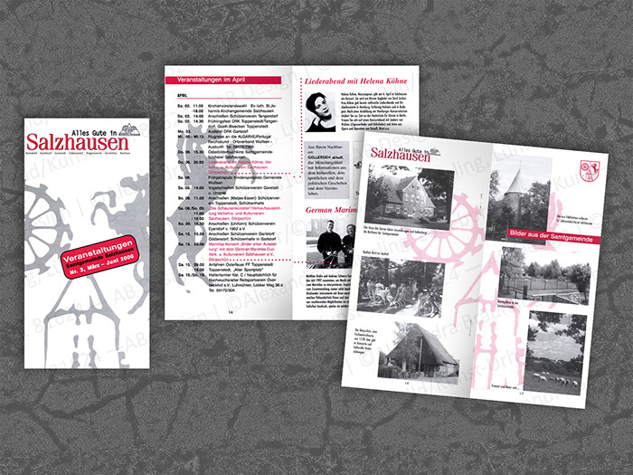 Broschüre | Veranstaltungsheft für eine Stadt im Touristenbereich "Lüneburger Heide"