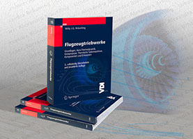 Illustration für das Cover eines Fachbuchs über Flugzeugtriebwerke,  Springer Verlag / VDI