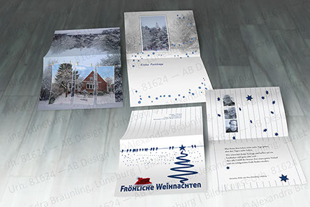 Karten für diverse Anlässe: Weihnachtskarten – mit Ihrer ganz persönlichen Note – auf Ihr Unternehmen zugeschnitten.