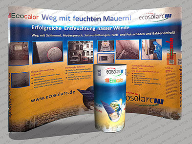 Messezubehör | Tresen und Wand, Roll-ups, Banner etc.